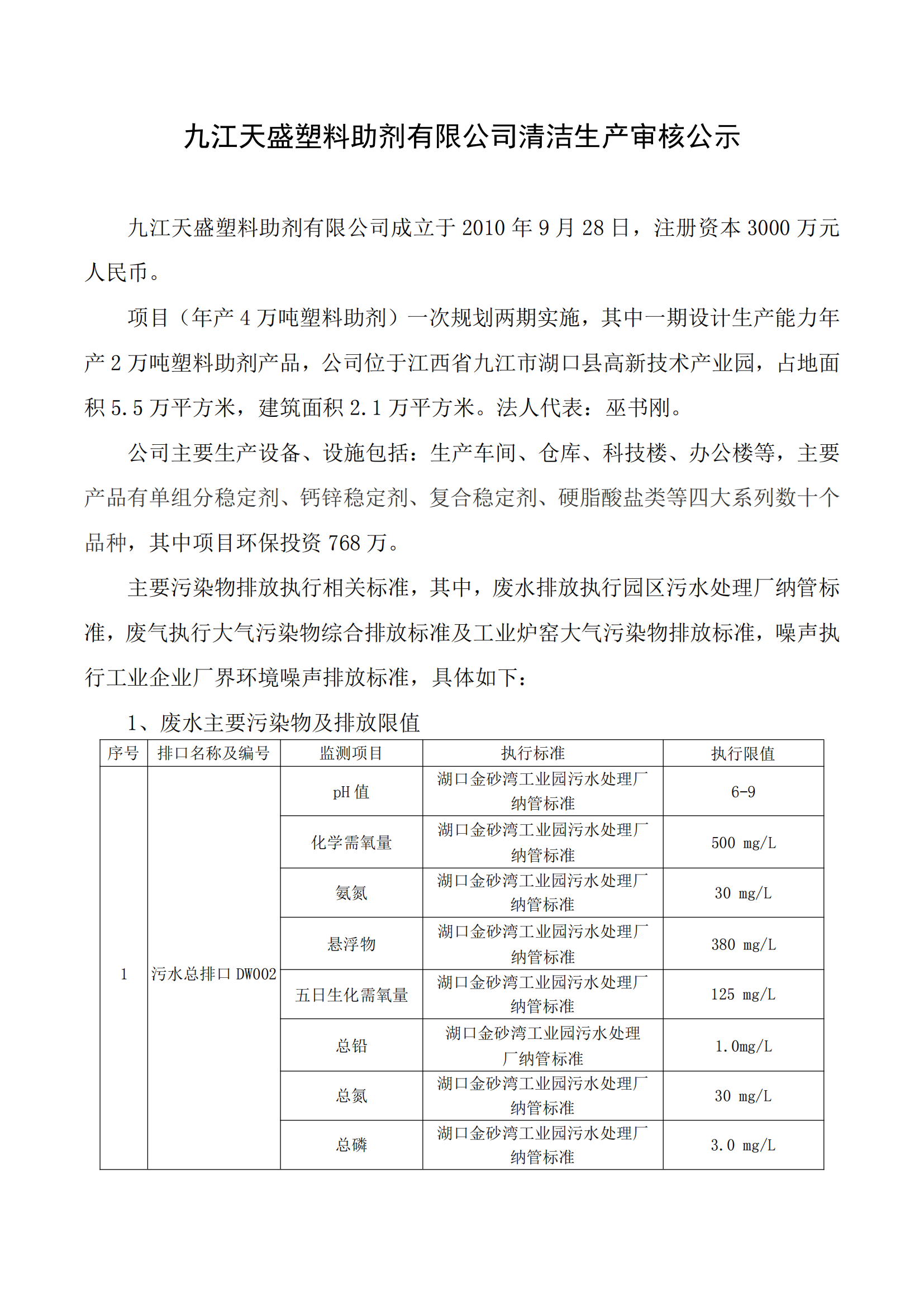 清潔生產(chǎn)審核公示 清潔生產(chǎn)審核公示